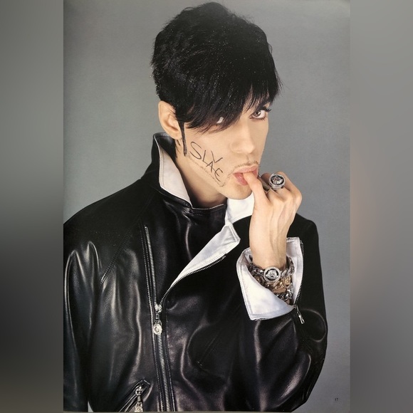 Rare Vintage 90s Gianni Versace Motorcycle Leather Jacket Seen Worn by Prince - Picture 11 of 12